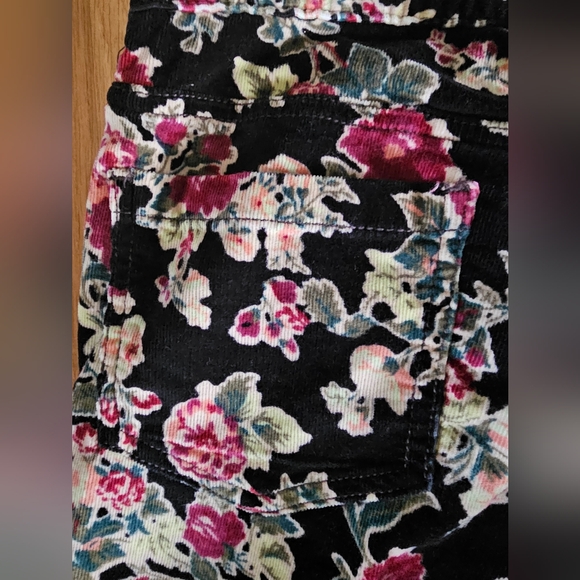 Free People Floral Corduroy Stretch Pants Women's Size 28" Waist X 26" Inseam - Picture 6 of 15